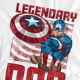 thumbnail image 5 of Captain America Mens Legendary Dad T-Shirt, 5 of 6