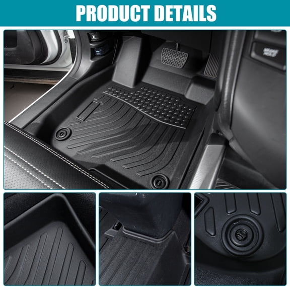All Weather Floor Mats for 2019-2025 Dodge Ram 1500 Crew Cab  TPE Liners Cargo