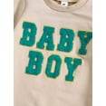 thumbnail image 4 of Bagilaanoe Newborn Baby Girl Boys Jumpsuit Letters Embroidery Long Sleeve Bodysuit 3M 6M 9M 12M Infant One Piece Romper, 4 of 9