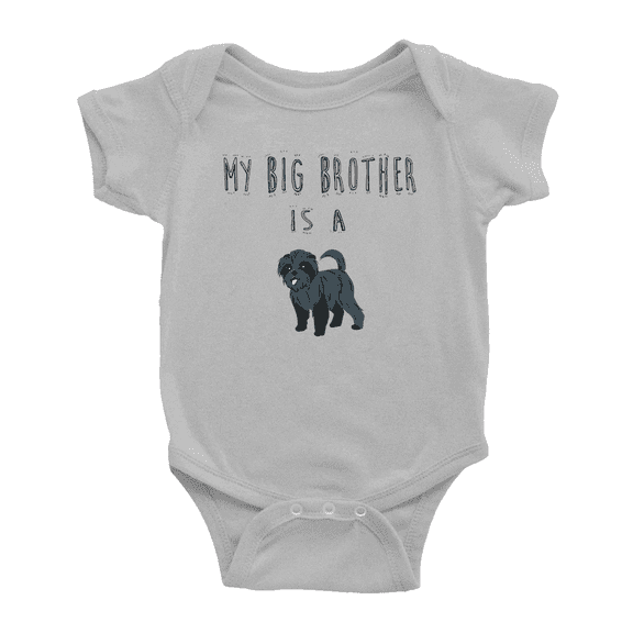 My Big Brother Is A Affenpinscher Dog Funny Baby Clothes Bodysuit Boy Girl Unisex