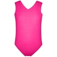thumbnail image 4 of NAFUU Girls Swimsuit Solid Color Sleeveless V-Neck Athletic Swim Suits Summer Training Gymnastics Beachwear Lovely Trendy Girl One Piece Swimsuits Sizes 7-8 Years, 4 of 4