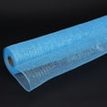 thumbnail image 2 of Light Blue - Deco Mesh Wrap Metallic Stripes - ( 21 Inch x 10 Yards ), 2 of 2