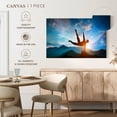 thumbnail image 5 of Elephant Stock Mountain Jump Wall Art - Horizontal Canvas Wall Art - Living Room Wall Decor - Sports Canvas - Teal And Blue Decor - 51" x 34", 5 of 8