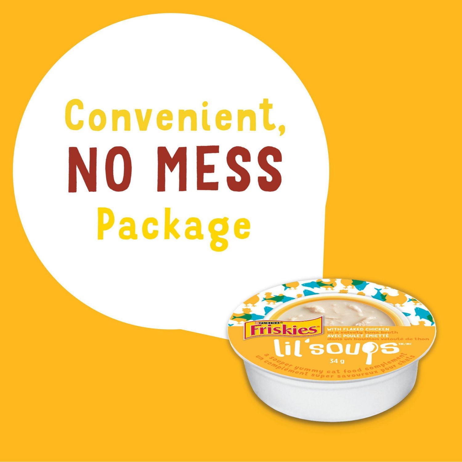 Friskies Lil' Soups Flaked Chicken, Cat Treats 34 g, 34 g