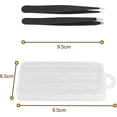 thumbnail image 2 of 2Pcs Stainless Steel Makeup Tweezers,Mini Slant Tweezer With Case for Eyebrows,Multi-Purpose as Eyebrows Facial Hair Removal (BLACK), 2 of 6
