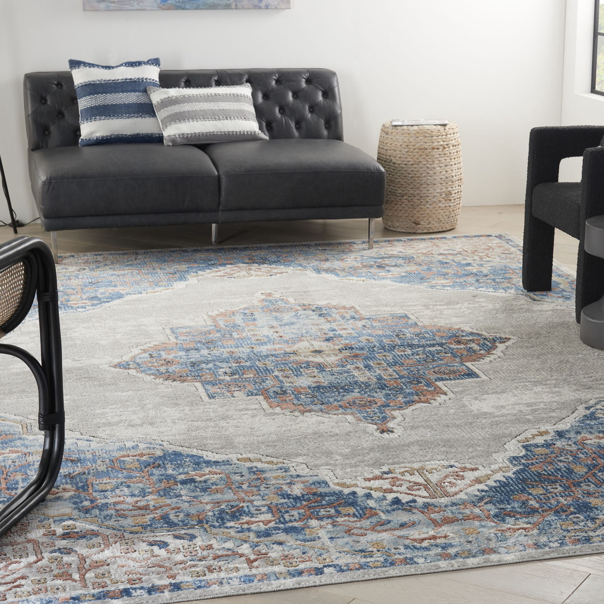 Nourison Concerto Traditional Persian Blue/Grey Area Rug