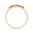 thumbnail image 2 of ANGARA Natural Half Eternity Seven Stone Ruby Wedding Ring in 14K Rose Gold for Women (Size-2mm) | July Birthstone, Birthday, Anniversary, Jewelry Gift for Women | Natural Ruby Ring, 2 of 9
