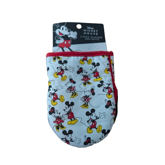 Disney Mickey Mouse Minnie Mouse 2 Pack Mini Oven Mitts Dancing