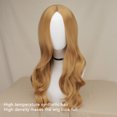 thumbnail image 4 of Peluca Mujer Peluca De Pelo Largo Color Marrón Claro Partida Media Red Transpirable Ajustar Tamaño Cosplay Pelucas De Pelo Ondulado ANGGREK Otros, 4 of 8