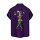 thumbnail image 4 of Ceisia Men's Regular Loose Short-Sleeve Mardi Gras Themed Shirt Carnival Element Print Spring Summer Shirt Gift, 4 of 7