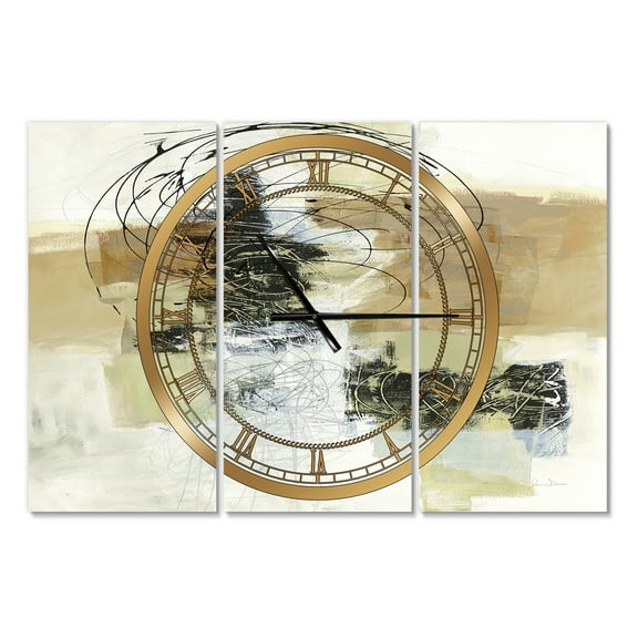 Designart 'Glam Cream Dream I' Modern wall clock