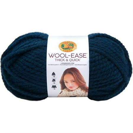 UPC: 0023032641096 | Lion Brand 640-109 Wool-Ease Thick & Quick Yarn Petrol Blue