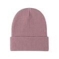 thumbnail image 5 of Tnobhg Unisex Autumn Winter Solid Color Knitting Hat Beamless Thickened Beanie Hat Men Women Warm Hat Fashion Accessories, 5 of 8