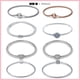 thumbnail image 2 of Gran oferta de pulsera de cuentas con cadena de serpiente y circonita en forma de corazón para mujer, abalorio de plata 925 compatible con cuentas Pandora originales, joyería DIY, Buen regalo, 2 of 5