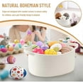 thumbnail image 3 of White Braided Cotton Rope Basket with Handle, Empty Gift Basket, Practical Storage Basket for Baby Toys, Decorative Organizer for Nursery, 3 of 5