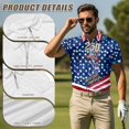 thumbnail image 5 of Aplkyhs Patriotic 250th Anniversary Matching Couple Sport Shirts Fit Plain Matching Golf Shirts for Couple Quarter Zip Mens Hawaiian Shirt for Casual Wear Breathable Fabric, 5 of 6