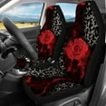 thumbnail image 2 of Xoenoiee Red Rose Car Seat Covers Universal for Most Cars SUV - Polyester Cloth Auto Front and Rear Split Bench Seat Cover Full Set, 2 of 6