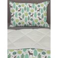 thumbnail image 3 of Deer Comforter & Sham Bedding Set, Doodle Style Forest with Green Tones Abstract Trees and Deer with Heart, 3 pcs Duvet Set Microfiber Filling Quilt, 5 Sizes, Multicolor, by Ambesonne, 3 of 4