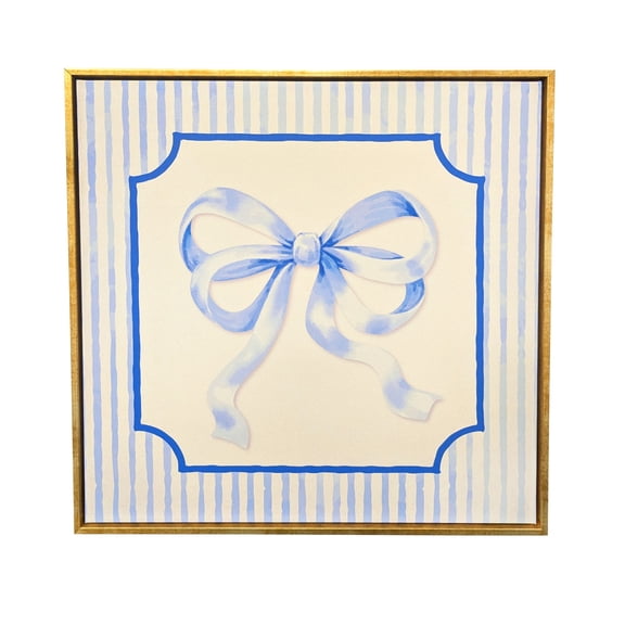 Bradley & Ballard 16x16 Vintage Bow Framed Wall Art on Canvas for Living Room, Bedroom, Dining Room and Office