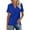Blue, variant on Womens Polo Shirts V Neck Turn Down Collared Golf Shirt Slim Fit Short Sleeve Summer Fashion Tops for Women Light Brown S