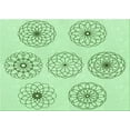 thumbnail image 1 of Ahgly Company Machine Washable Indoor Rectangle Transitional Mint Green Area Rugs, 7' x 9', 1 of 7