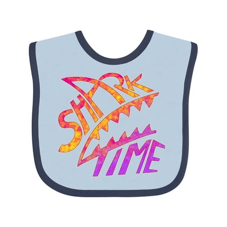 

Inktastic Shark Time- sunset colors Gift Baby Boy or Baby Girl Bib