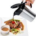 thumbnail image 4 of Double Insulated Gravy Boat, Stainless Steel Gravy Sauce Jug with Lid, Ideal Gravy Warmer Pitcher 750ML,1 * Gravy Sauce Jug,Silver, 4 of 7