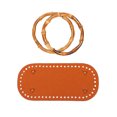 thumbnail image 1 of MasteelfCA 1 Set Bag Handles with PU Bottom DIY Crochet Bag Accessories Handbag Handles, 1 of 7