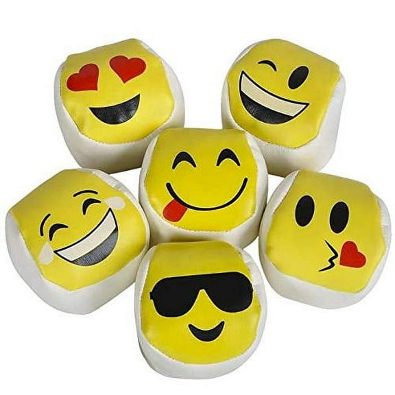EMOJI KICKBALL HACKY SACK HACKEY PARTY BALLS LOT OF 12