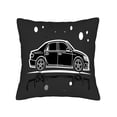 thumbnail image 4 of Set of 2 18x18in Throw Pillow Covers - Modern Black Cushion with White Car Outline Design Perfect for Couch Bed or Car Decor, 4 of 8