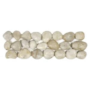 CNK Tile Polished White Pebble Tile Border