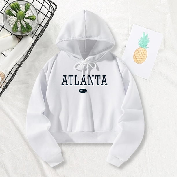 Sudadera recortada con capucha para mujer, trajes de otoño, disfraz, jersey con capucha con cordón Simple, ropa de gimnasio para mujer para la calle SG