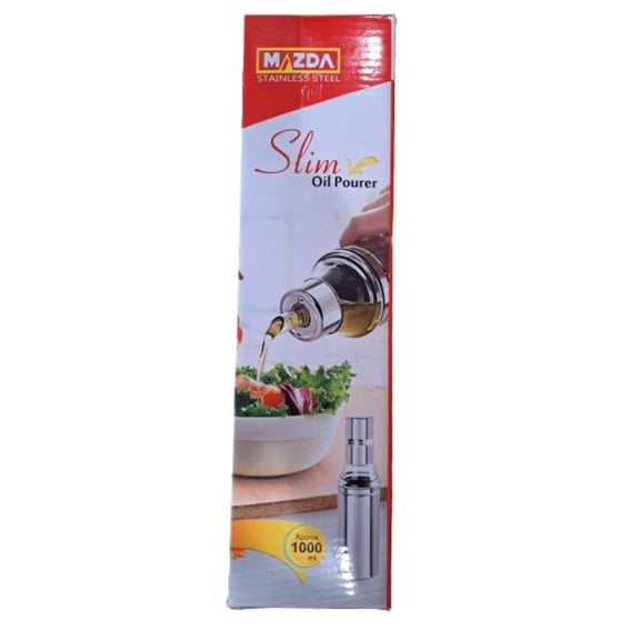 Stainless Steel Oil Dispenser/Pourer  - 1000 ml - Slim Bottle