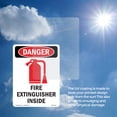 thumbnail image 5 of Fire Extinguisher Inside OSHA Danger Vinyl Decal Label 10 Inch x 7 Inch - 10 Pack, 5 of 6