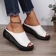 thumbnail image 2 of Domuza Womens Orthopedic Sandals Non Slip Slip on Arch Support Summer Flat Sandals Wide Work Shoes 2026 Soft Orthopedic Shoes White 8.5（EU-41）, 2 of 5