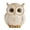 White, variant on Owl Statue for Home Decor, Resin Tabletop Owl Figurine with Gold Accents, Cute Animal Sculpture for Bookshelf or Office Desk, Bird Ornament Gift for Birthday Christmas Anniversary (Blue)