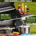 thumbnail image 5 of Sesslife 3 Burner Propane Gas Grill, Stainless Steel BBQ Grill with Side Burner, 40500 BTU Portable Outdoor Cooking for Camping, Patio, Backyard, Black, 5 of 11