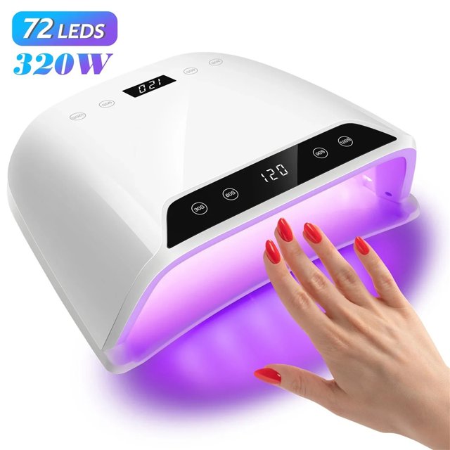 480W UV LED Lamp For Nails 108 LEDs Nail Dryer With Red Light Mode Large Space Manicure Lamp 4 Timer ,High Power