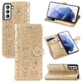 thumbnail image 2 of Funda Cartera FOXDOCK para Samsung Galaxy S22 , Flip PU con Relieve de Gatos y Perros, Tarjetero y Soporte, 2 of 6