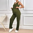 thumbnail image 2 of pstuiky Maternity Pajamas for Women Pants Outfit with Full Belly Panel Stretchy Pants Casual Wear Pregnancy Trousers with Pockets Breastfeeding Pajamas, 2 of 7