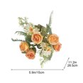 thumbnail image 3 of Littleplum Artificial Rose Flowers Bouquet,Fake 5 Rose Bouquet Faux Artificial Flower Arrangements Decoration Table Wedding Flower Centerpieces,for Door Garden Party Wall Decor,7 Pack,Yellow, 3 of 9