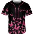 thumbnail image 2 of Personalized Breast Cancer Jersey, Pink Ribbon Awareness Soccer Shirt Baseball Breast Cancer Survivor Pride Jersey (5XL), 2 of 4