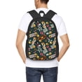 thumbnail image 4 of Defioc Vintage Casino Chips Pattern Carry on Backpack,16.5x12.5x5.5 Personal Item Bag Carry On Backpack Water Resistant Lightweight Daypack, 4 of 7