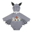 thumbnail image 3 of Weebloom Newborn Baby Boy Girl Halloween Bat Outfits My 1St Black Bat Long Sleeve Romper Jumpsuit With Hats Set 6-12 Months, 3 of 6