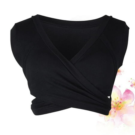 

Sexy Vest 1PC Sexy Female Vest Stylish Sleeveless Tank Lace-up Midriff Clothes Summer Short Bottoming Clothing for Women Female Wearing (Size M Black)