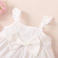 thumbnail image 5 of NAISIBABY Girls Outfit Sets, Sleeveless Ruffled Bow Tops Floral Shorts Summer Cute 2-Piece with Headband White 12-18Months, 5 of 7