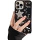 thumbnail image 2 of LOLAGIGI Funda para iPhone 13 Bling Stars 3D Hearts Diamond Twinkle Star Glitter Y2K Spark Luxury Girly Estética Diseño personalizado para mujeres niñas adolescentes Funda de TPU suave transparente, 6, 2 of 4