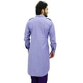 thumbnail image 4 of Atasi Men's Pathani Style Salwaar Kameez Set Purple Punjabi Kurta Shirt-S, 4 of 7