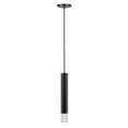 thumbnail image 1 of Benjara BM220652 Hexagonal Metal Frame Single LED Light Pendant with Glass Diffuser, Black, 1 of 1