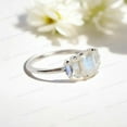 thumbnail image 2 of JEWELRYTREASURE 8X6 mm / 1 Ct Rainbow Moonstone Ring 925 Sterling Silver Ring Statement Promise Jewelry June Birthstone Anniversary Gift for Wife Natural Gemstone Ring, 2 of 4